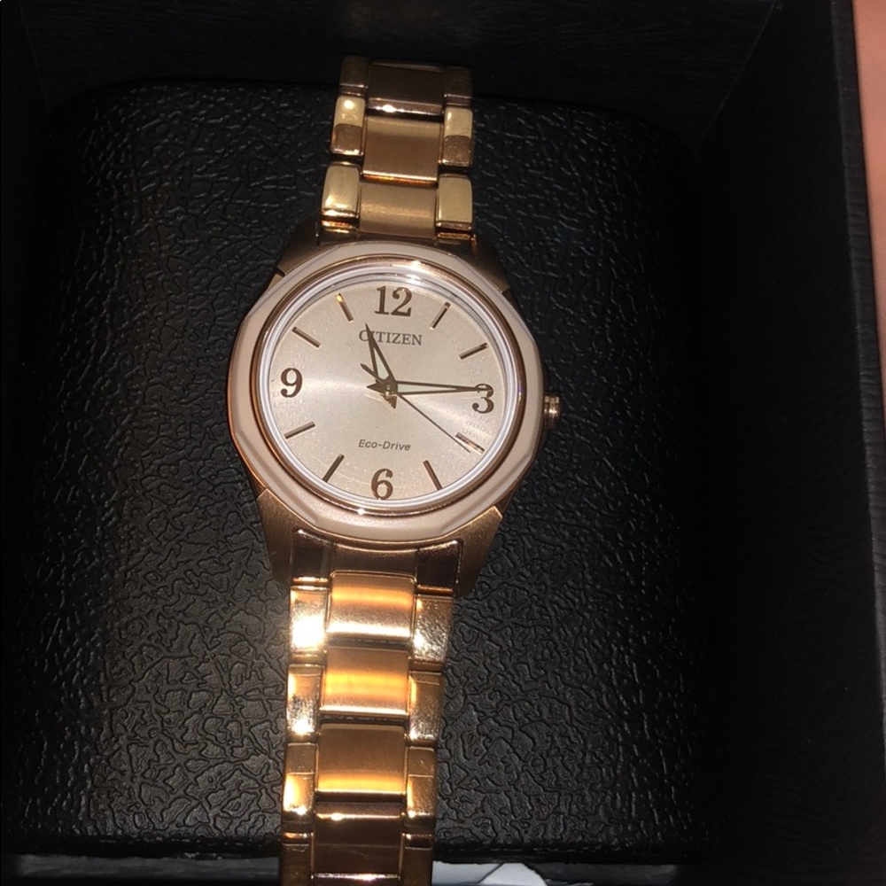 Citizen rose gold eco drive watch